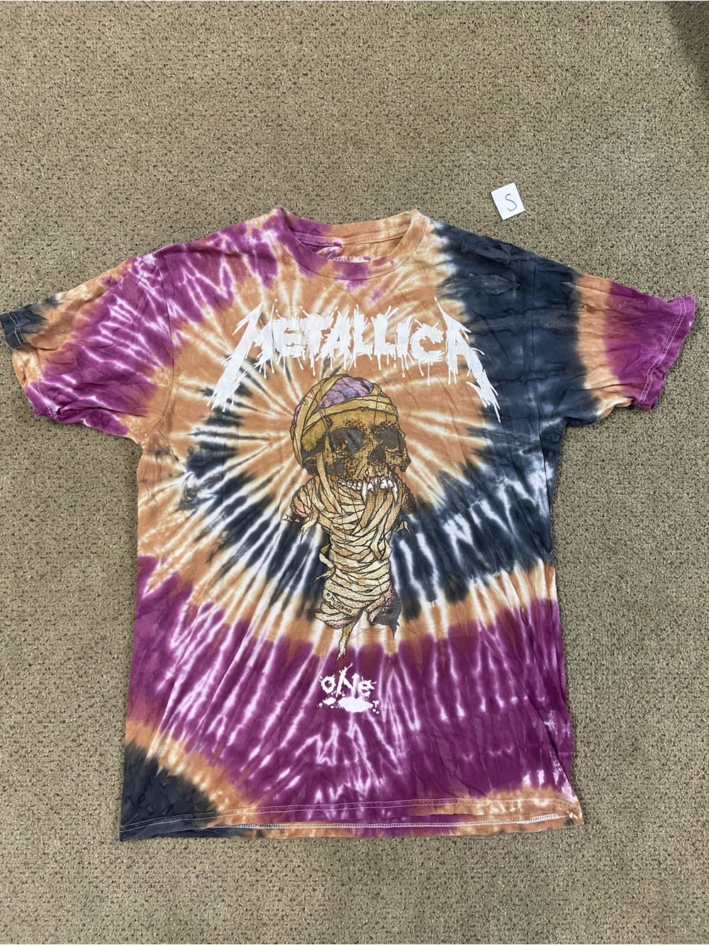 Metallica Tie-Dye Skull Tee - Purple, Orange, Black